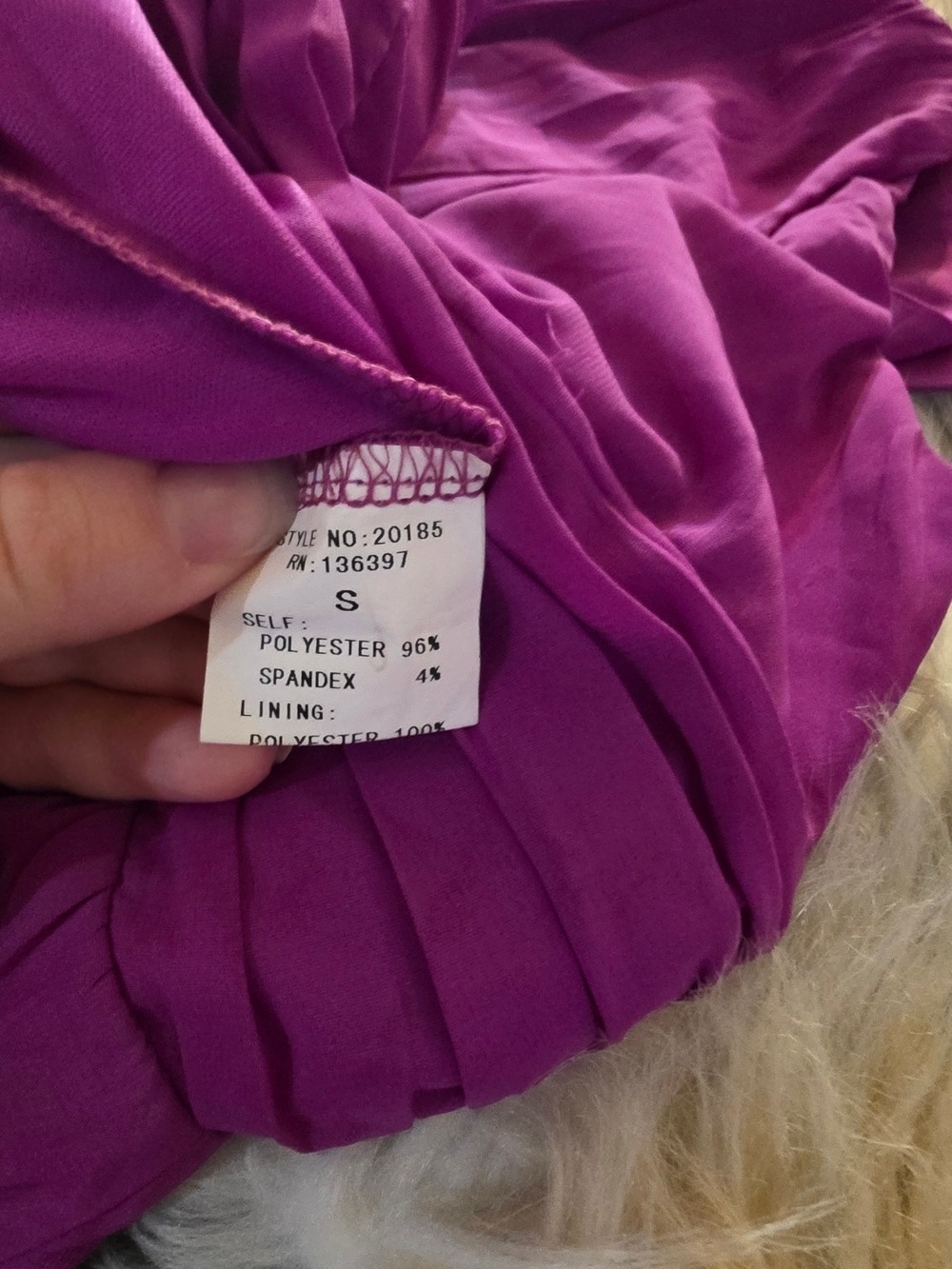 ModCloth One-Shoulder Purple Ruffled Dress - Picture 6 of 7